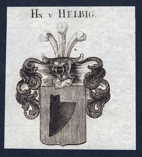 Hn. v. Helbig - Helbig Hilbig Helwig Wappen Adel coat of arms heraldry Heraldik
