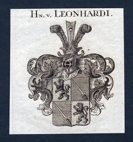 Hn. v. Leonhardi - Leonhardi Hessen Wappen Adel coat of arms heraldry Heraldik