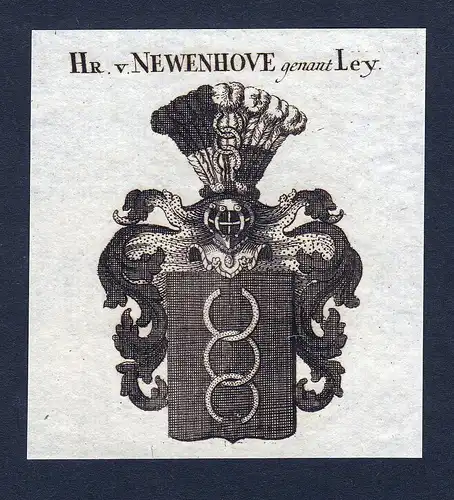 Hn. v. Newenhove genannt Ley - Newenhove Ley Wappen Adel coat of arms heraldry Heraldik