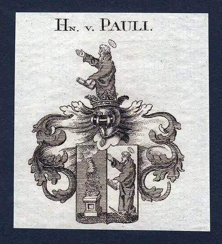 Hn. v. Pauli - Pauli Wappen Adel coat of arms heraldry Heraldik