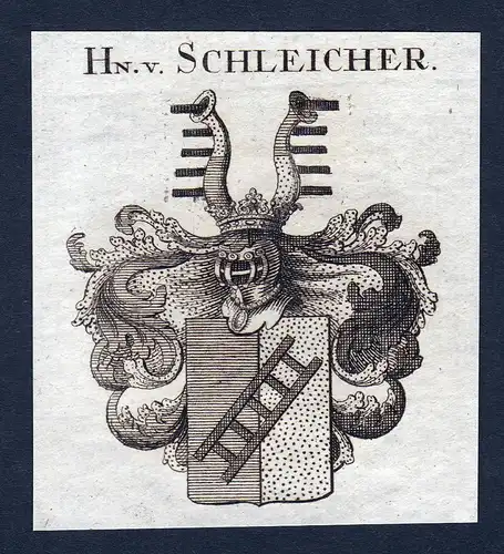 Hn. v. Schleicher - Schleicher Wappen Adel coat of arms heraldry Heraldik