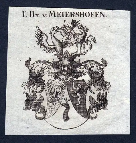 F. Hn. v. Meiershofen - Meiershofen Mayrhofen Wappen Adel coat of arms heraldry Heraldik