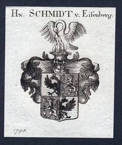 Hn. v. Schmidt v. Eisenberg - Eisenberg Eißenberg Schmidt Schmid Wappen Adel coat of arms heraldry Heraldik