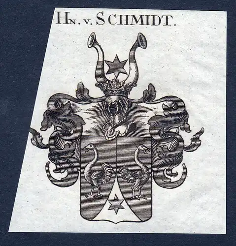 Hn. v. Schmidt - Schmidt Schmid Schmitt Wappen Adel coat of arms heraldry Heraldik