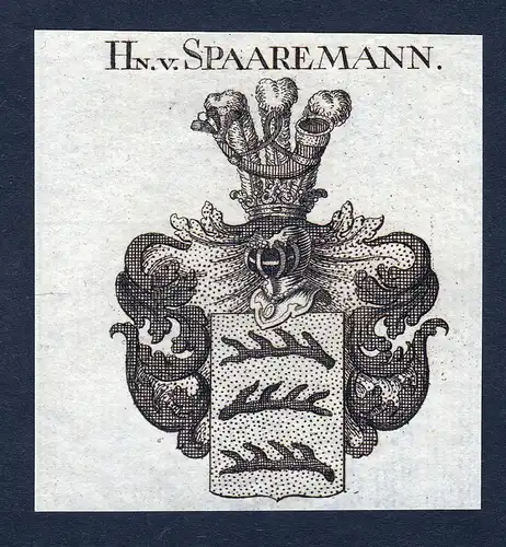 Hn. v. Spaaremaan - Spaaremaan Sparemann Wappen Adel coat of arms heraldry Heraldik