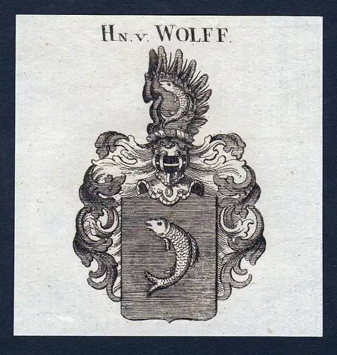 Hn. v. Wolff - Wolff Wolf Wappen Adel coat of arms heraldry Heraldik
