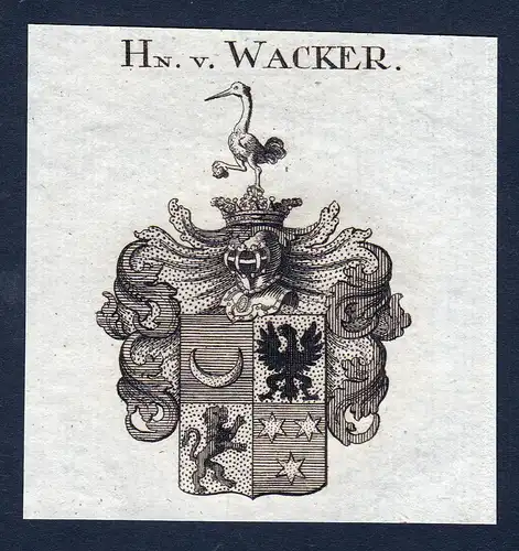 Hn. v. Wacker - Wacker Wappen Adel coat of arms heraldry Heraldik