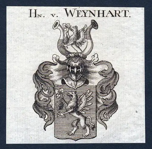 Hn. v. Weynhart - Weynhart Weynhard Wappen Adel coat of arms heraldry Heraldik