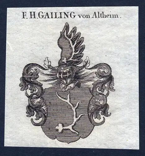 F. Hn. Gailing von Altheim - Gailing Altheim Gayling Wappen Adel coat of arms heraldry Heraldik