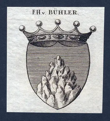 F. Hn. v. Bühler - Bühler Buehler Wappen Adel coat of arms heraldry Heraldik