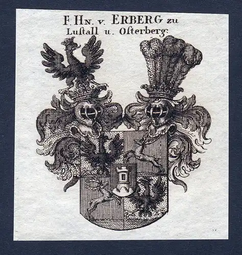 F. Hn. v. Erberg zu Lustall u. Osterberg - Erberg Lustall Osterberg Wappen Adel coat of arms heraldry Heraldik