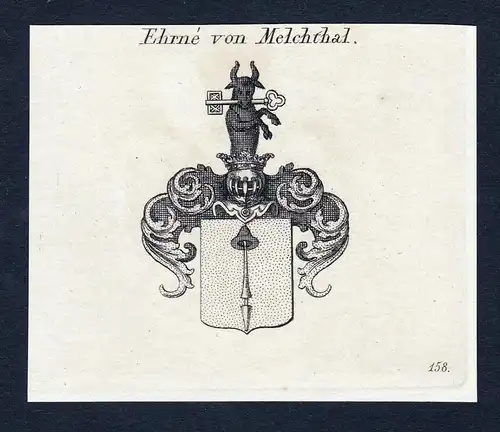 Ehrne von Melchthal - Ehrne von Melchthal Wappen Adel coat of arms Kupferstich  heraldry Heraldik