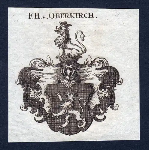 F. Hn. v. Oberkirch - Oberkirch Baden Baden-Württemberg Wappen Adel coat of arms heraldry Heraldik