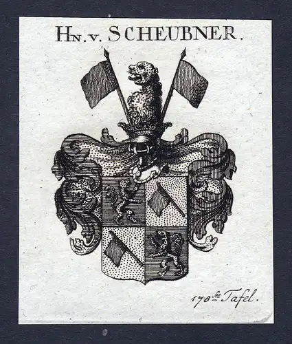 Hn. v. Scheubner - Scheubner Wappen Adel coat of arms heraldry Heraldik