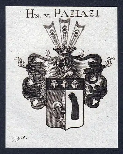 Hn. v. Paziazi - Paziazi Wappen Adel coat of arms heraldry Heraldik