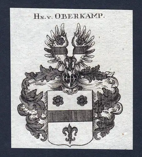 Hn. v. Oberkamp - Oberkamp Wappen Adel coat of arms heraldry Heraldik