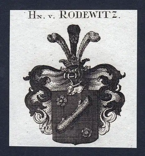 Hn. v. Rodewitz - Rodewitz Wappen Adel coat of arms heraldry Heraldik
