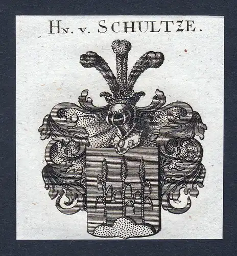 Hn. v. Schultze - Schultze Schulze Wappen Adel coat of arms heraldry Heraldik