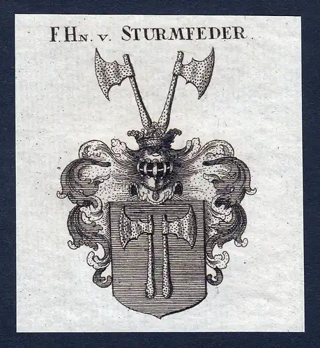 F. Hn. v. Sturmfeder - Sturmfeder Oppenweiler Wappen Adel coat of arms heraldry Heraldik