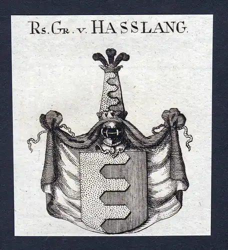 Rs. Gr. v. Hasslang - Hasslang Haslang Wappen Adel coat of arms heraldry Heraldik