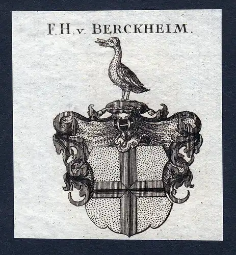 F. Hn. v. Berckheim - Berckheim Elsass Wappen Adel coat of arms heraldry Heraldik