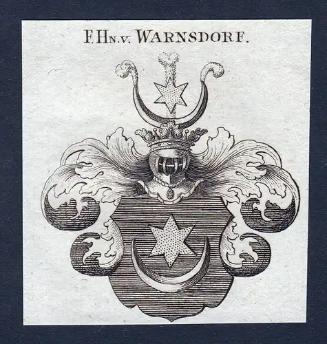 F. Hn. v. Warnsdorf - Warnsdorf Deutschland Wappen Adel coat of arms heraldry Heraldik