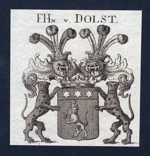 F. Hn. v. Dolst - Dolst Wappen Adel coat of arms heraldry Heraldik
