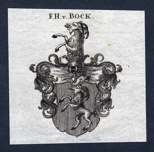 F. Hn. v. Bock - Bock Wappen Adel coat of arms heraldry Heraldik