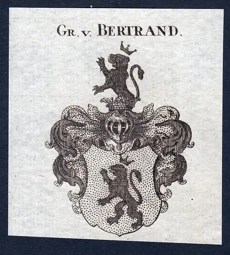 Gr. v. Bertrand - Bertrand Wappen Adel coat of arms heraldry Heraldik