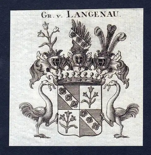 Gr. v. Langenau - Friedrich Karl Langenau Wappen Adel coat of arms heraldry Heraldik