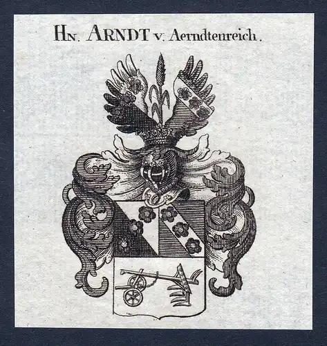 Hn. Arndt v. Aerndtenreich - Aerndtenreich Ärndtenreich Wappen Adel coat of arms heraldry Heraldik