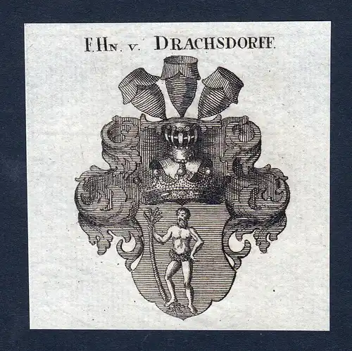F. Hn. v. Drachsdorff - Drachsdorff Drachsdorf Wappen Adel coat of arms heraldry Heraldik