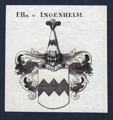 F. Hn. v. Ingenheim - Ingenheim Elsass Lothringen Wappen Adel coat of arms heraldry Heraldik