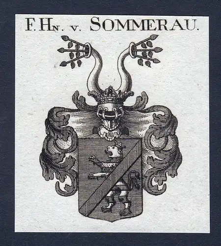 F. Hn. v. Sommerau - Sommerau Rheinland-Pfalz Wappen Adel coat of arms heraldry Heraldik