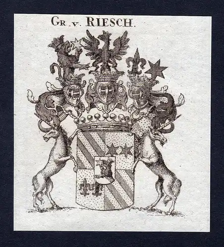 Gr. v. Riesch - Riesch Wappen Adel coat of arms heraldry Heraldik
