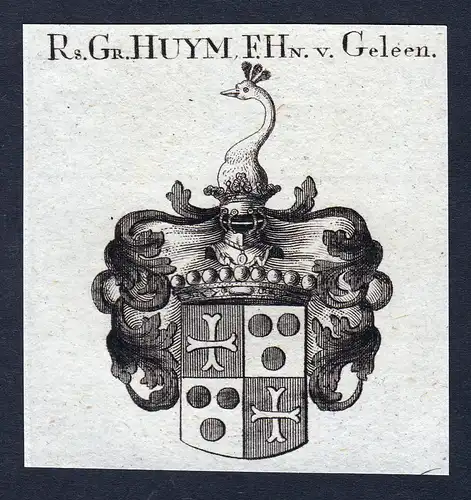 Rs. Gr. Huym, F. Hn. v. Geleen - Geleen Huym Niederlande Wappen Adel coat of arms heraldry Heraldik