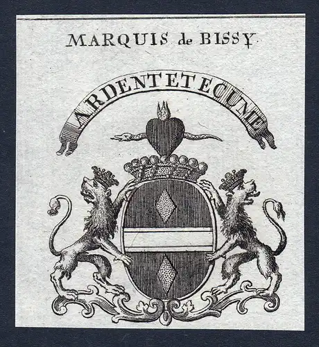 Marquis de Bissy - Marquis Bissy Wappen Adel coat of arms heraldry Heraldik