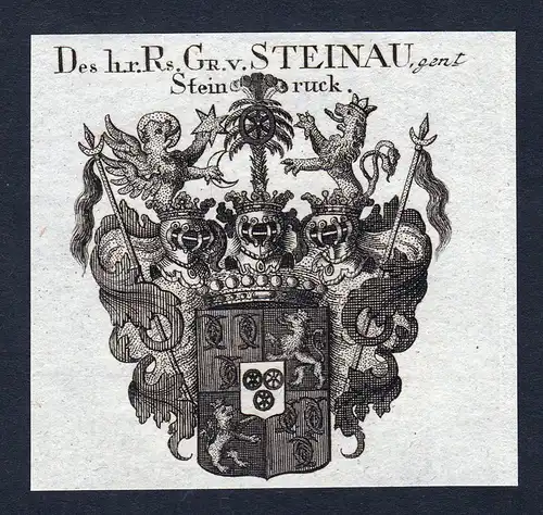 Des h.r.Rs Gr. v. Steinau, genannt Steinruck - Adam Heinrich Steinau Steinruck Wappen Adel coat of arms herald