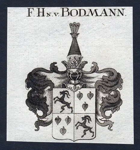 F. Hn. v. Bodmann - Bodmann Bodman Schwaben Wappen Adel coat of arms heraldry Heraldik