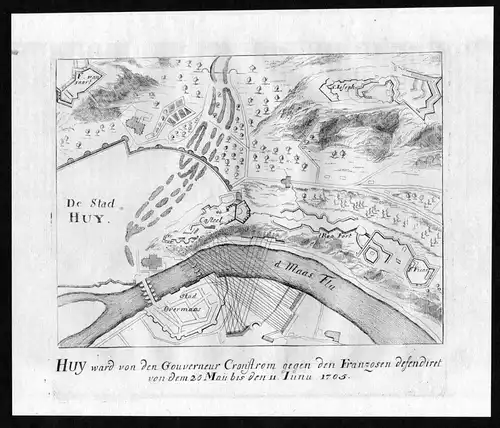 Huy ward von den Gouverneur Croristrom gegen den Franzosen defendiret von dem 26 maii bis den 11 Junii 1705 -