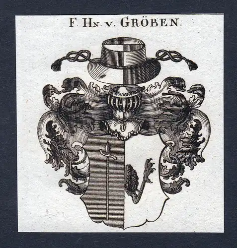 F. Hn. v. Gröben -  Gröben Groeben Wappen Adel coat of arms heraldry Heraldik