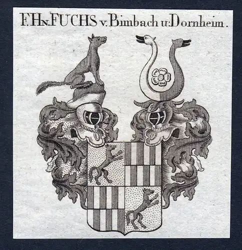 F. Hn. Fuchs v. Bimbach u. Dornheim - Fuchs Bimbach Franken Dornheim Wappen Adel coat of arms heraldry Heraldi