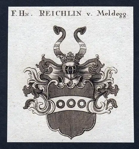 F. Hn. Reichlin v. Meldegg - Meldegg Reichlin Deutschland Wappen Adel coat of arms heraldry Heraldik