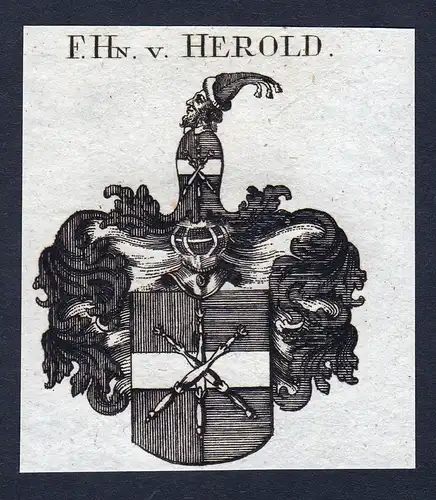 F. Hn. v. Herold - Herold Wappen Adel coat of arms heraldry Heraldik