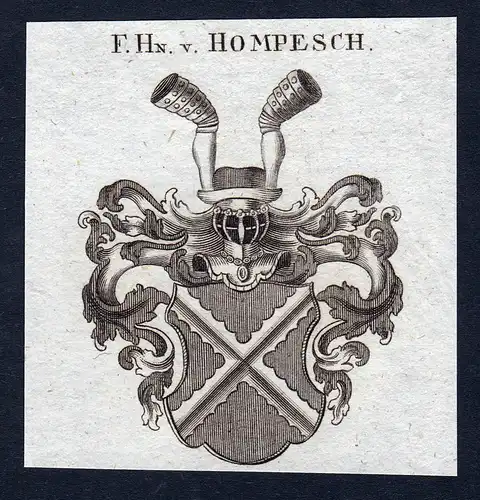 F. Hn. v. Hompesch - Hompesch Niederrhein Wappen Adel coat of arms heraldry Heraldik