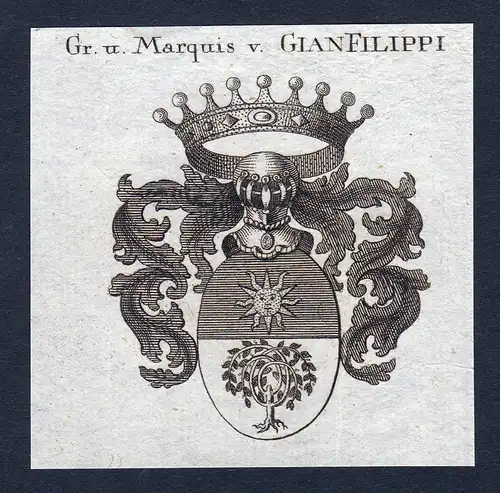 Gr. u. Marquis v. Gianfilippi - Gianfilippi Marquis Wappen Adel coat of arms heraldry Heraldik