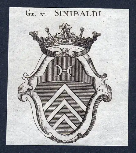 Gr. v. Sinibaldi - Sinibaldi Wappen Adel coat of arms heraldry Heraldik