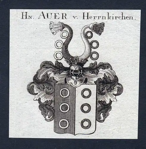 Hn. Auer v. Herrnkirchen - Ernst Auer Herrenkirchen Herrnkirchen Wappen Adel coat of arms heraldry Heraldik