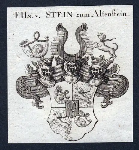 F. Hn. v. Stein zum Altenstein - Karl Stein Altenstein Preußen Wappen Adel coat of arms heraldry Heraldik