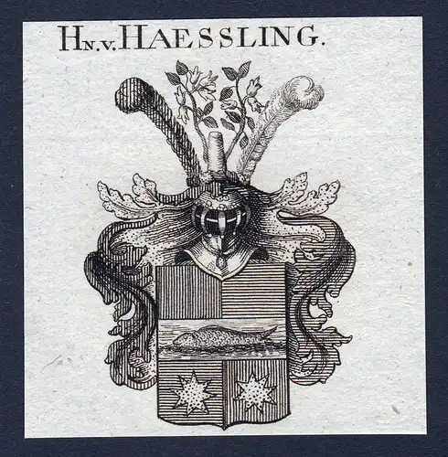 Hn. v. Haessling - Haessling Hässling Wappen Adel coat of arms heraldry Heraldik